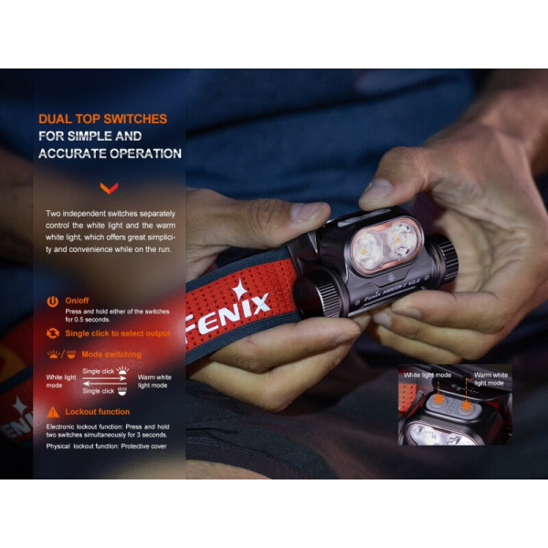 Fenix HM65R-T V2.0 Trailrunning Stirnlampe schwarz