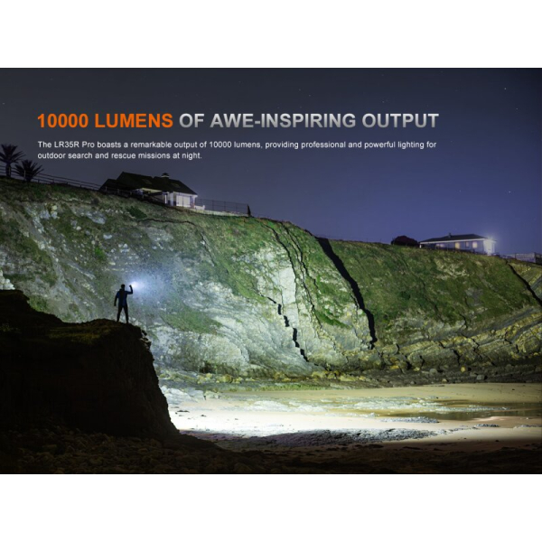 Fenix LR35R Pro LED Taschenlampe mit weiß, rot und UV-Licht