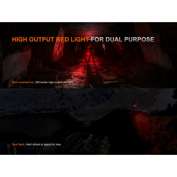 Fenix LR35R Pro LED Taschenlampe mit weiß, rot und UV-Licht