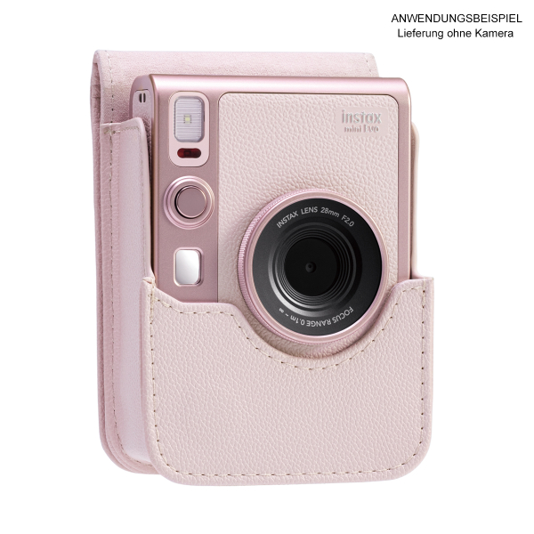 Fujifilm Instax Mini EVO Case, Gentle Rose aus strapazierfähigem Kunstleder