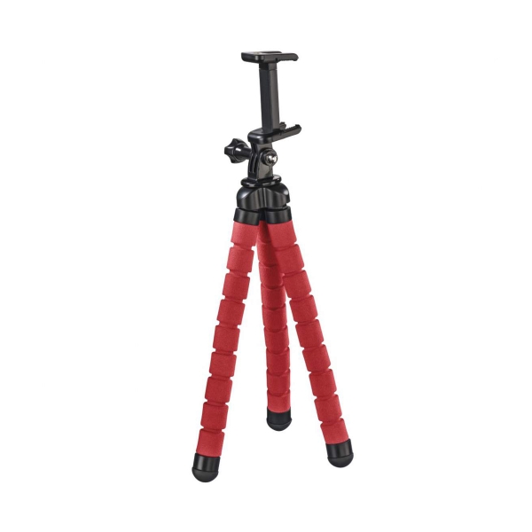 Hama Flex Ministativ, 26 cm, rot für Smartphone und GoPro