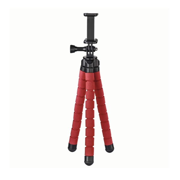 Hama Flex Ministativ, 26 cm, rot für Smartphone und GoPro