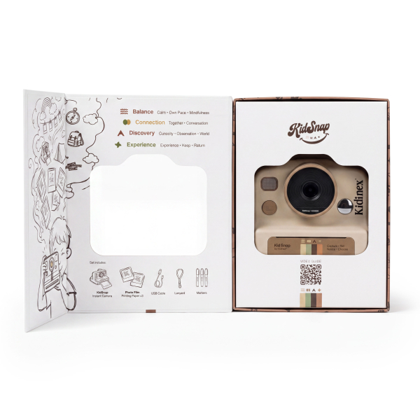 KidiNex ®  KidSnap™ – Sofortbildkamera für Kinder – Beige