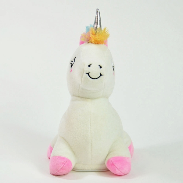 Kögler Laber-Einhorn "Snowflake", plappert alles nach, inkl. Batterien,  ca. 20cm hoch