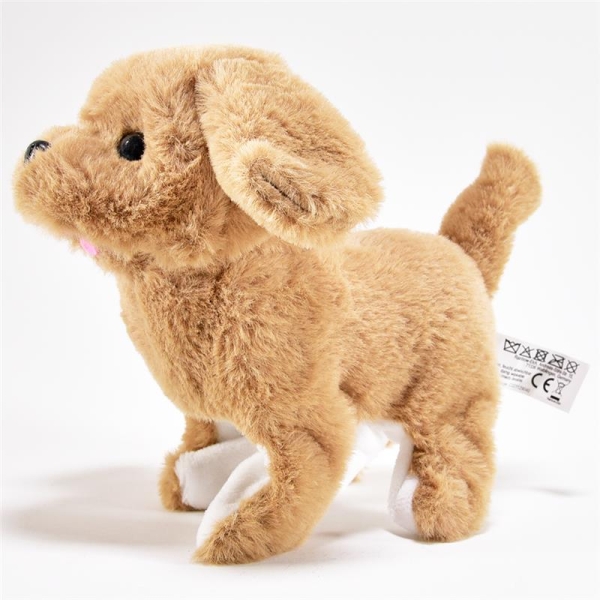 Kögler Laufender Plüschhund Schnuffi mit Sound, 11x17x16cm
