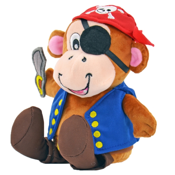 Kögler Laber-Piraten Affe "Jack", inkl. Batterien, 18x18,5x13cm