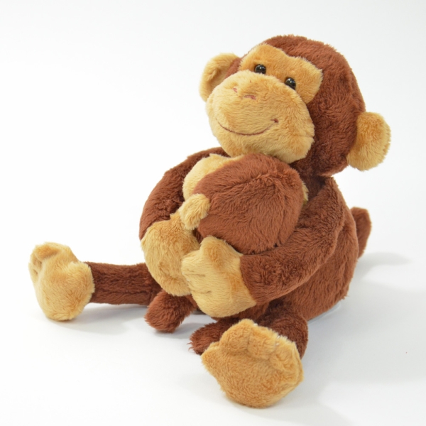 Kögler Laber-Affe mit Baby, "Nana und Coco" braun, inkl. Batterien, 16x15,5x23cm