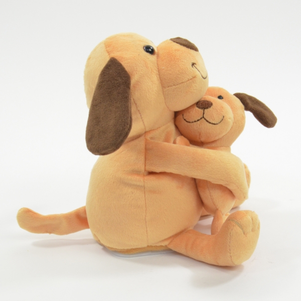 Kögler Laber-Hund mit Baby, "Senta und Cora", inkl. Batterien, 16x15,5x23cm