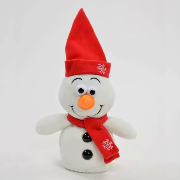 Kögler Laber-Schneemann  „Casper“, rot, inkl. Batterien, 25x16x11cm