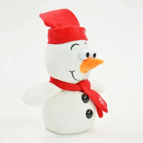 Kögler Laber-Schneemann  „Casper“, rot, inkl. Batterien, 25x16x11cm