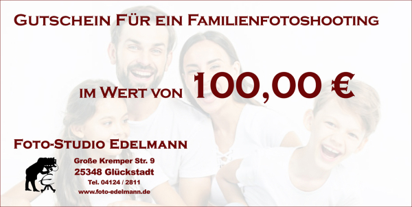 Gutschein Familienfotoshooting