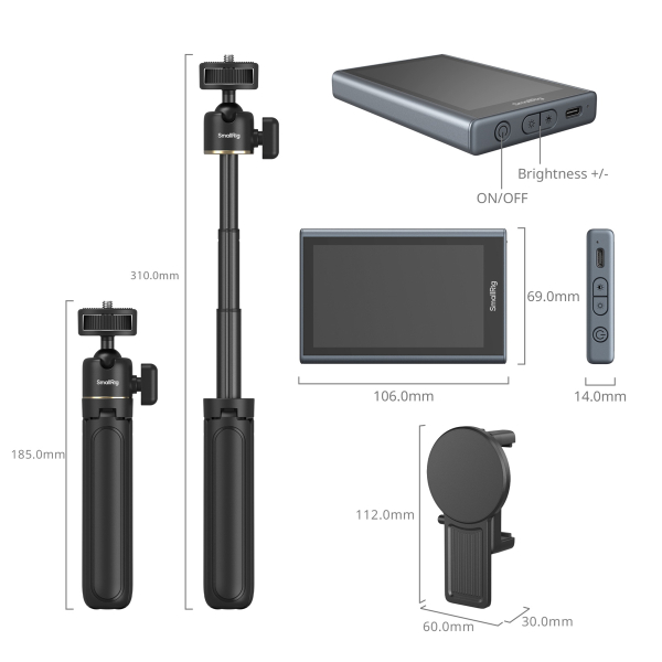 SmallRig 4851B Wireless Video Monitor for Phone (Vlog Kit)