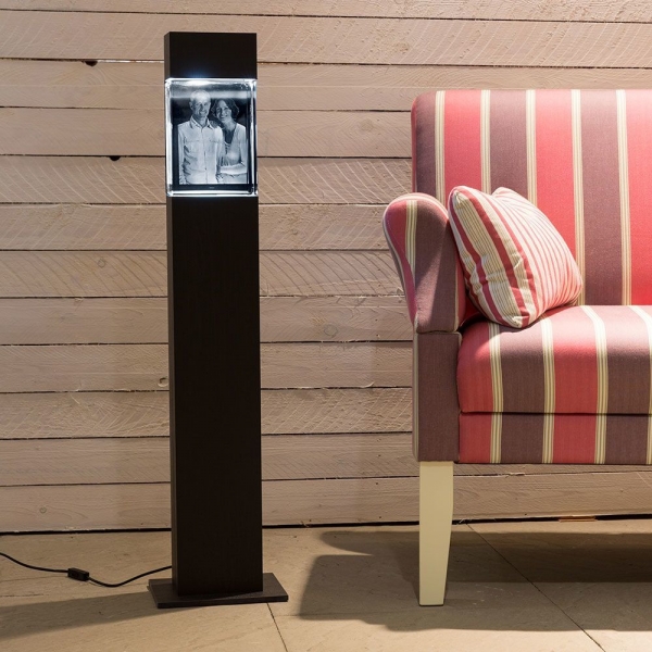 LEUCHTSTELE FÜR BIG BLOCK HOCHFORMAT, DEKOR 'PECAN BLACK BROWN'